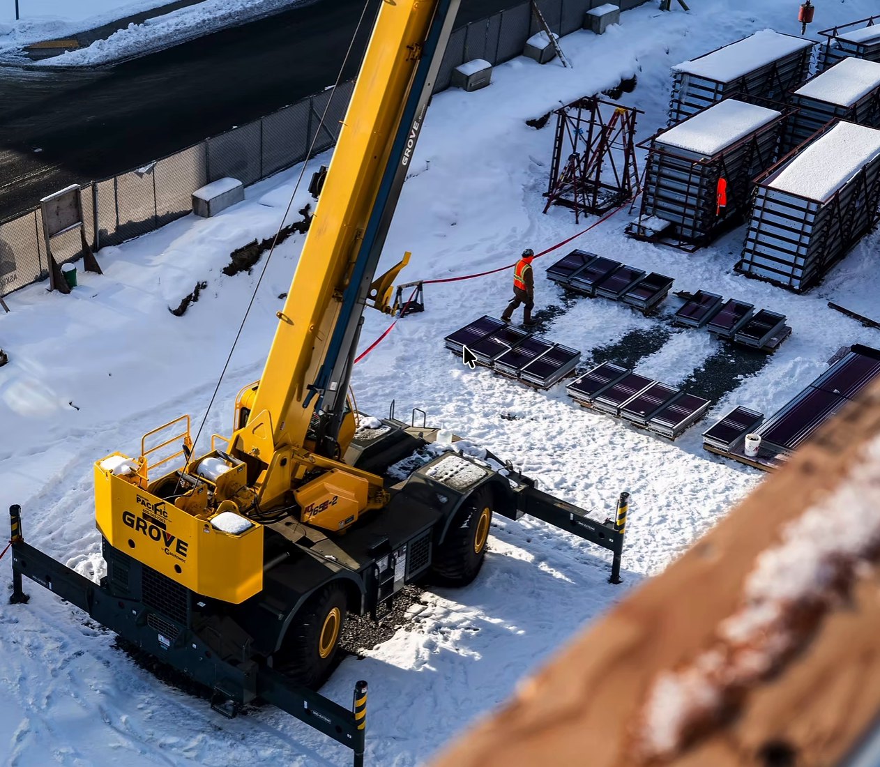 Winter conditions on the Sitka site