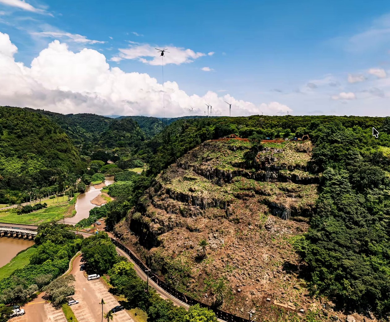 Waimea Bay cliff above Kamehameha Highway